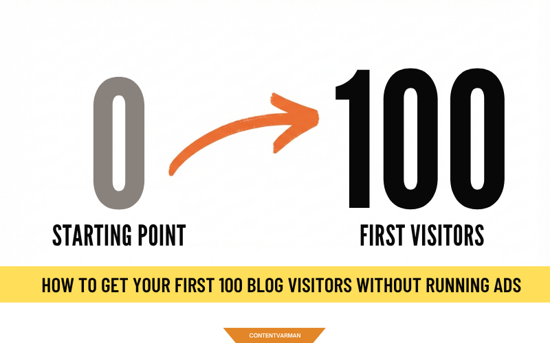 HOW TO GET YOUR FIRST 100 BLOG VISITORS WITHOUT RUNNING ADS