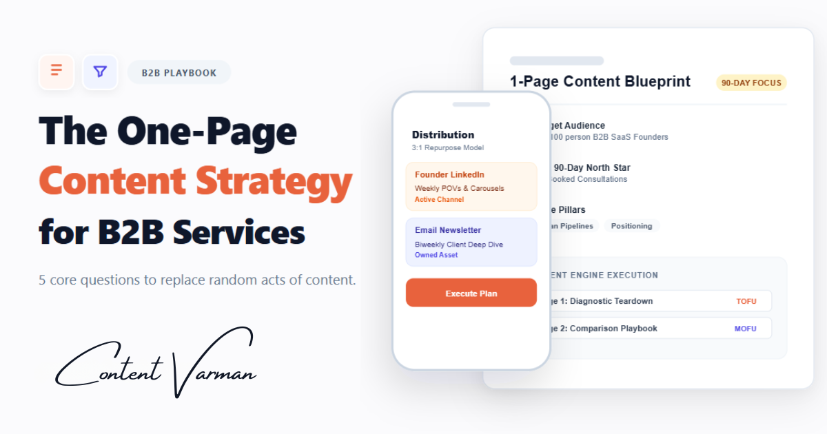 The One-Page Content Strategy Every B2B Service Business Needs